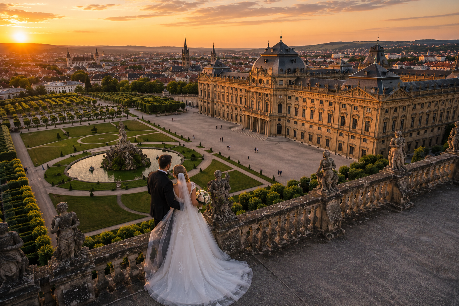 Hochzeit an der Würzburger Residenz